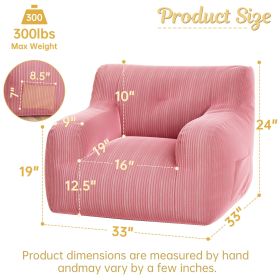 Bean Bag Chairs for Adults and Kids - Bean Bag Sofa with Tufted Soft Stuffed Filling for Living Room,Bedroom Accent Sofa Chair with Pocket