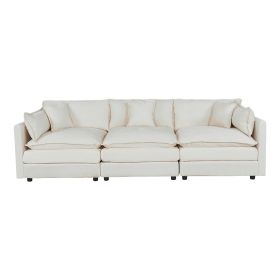 2187Beige 3-seater sofa