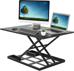 Adjustable Height Standing Desk, Ergonomic Rising Computer Table, Foldable Desk, Portable and Easy to Move