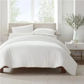 Serta Simply Clean Pleated Duvet Cover Queen (Option: Style1)