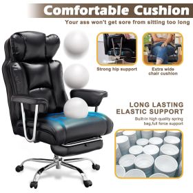 400LB Big And Tall Office Chair Black (Color: Black)