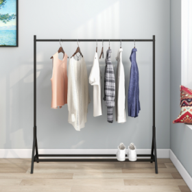 Garment Rack Freestanding Hanger Multi-functional Single Pole Bedroom Clothing Rack Bedroom (Color: White)