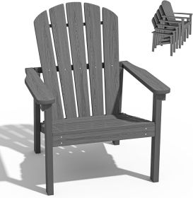 Stackable Adirondack Chairs (Option: Grey-4pack)
