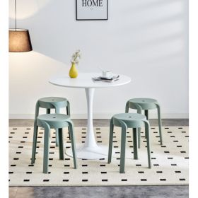 6 Pack Stackable Classroom Stools Plastic Stools Nesting Stools Colorful Round Stools Indoor Outdoor Flexible Seating Decorative Stools Chairs Fo (Color: Green)