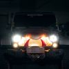 Warcraft Style Armor Grille for 2007-2018 Jeep Wrangler JK/JKU | Orc-Inspired Front Grill Cover (Rubicon/Sahara/Sport) - Matte Black Battle-Ready Mesh