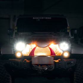 Warcraft Style Armor Grille for 2007-2018 Jeep Wrangler JK/JKU | Orc-Inspired Front Grill Cover (Rubicon/Sahara/Sport) - Matte Black Battle-Ready Mesh