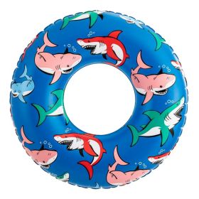 Blue Shark Inflatable Swim Tube Pool Float – Durable PVC, Ages 9+, Unisex
