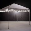 Outdoor Canopy LED Light String – 40 Ft Weather-Resistant Tent Lighting, Battery Operated, Cut-to-Fit – White