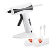 Hot Glue Gun, Rechargeable Cordless Glue Gun, Mini Wireless Hot Glue Gun Kit with 2200mAh Battery, 20 Pcs Glue Sticks, Fast Preheating & High Temp