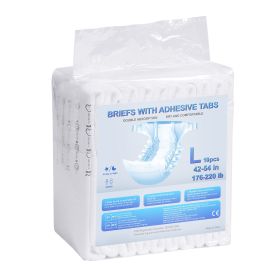 Adult Briefs with Tabs, Super Absorbent Incontinence Briefs for Men and Women