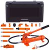 4 Ton Porta Power Kit, Portable Hydraulic Jack with 3.9 ft/1.2 m Oil Hose, Auto Body Frame Repair Kit with Storage Case for Car Repair, Truck