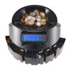 USD Coin Counter & Coin Sorters with LCD Display, Coin Sorter Machine for USD Coin 1/5/10/25 Cents $1, Sorts up to 300 Coins/min