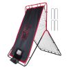 Baseball And Softball Rebounder Net, 3.5 x 4.5 ft 2-in-1 Switch Hitter Pitch Trainer, PitchBack Baseball Pitching Return Trainer Nest