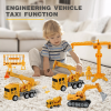 Jiakora Construction Vehicle Toy Truck w/Play Mat Road Signs, Dump Trucks, Excavator, Cement Mixer Trucks, Crane