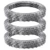 Razor Wires, 147 ft Razor Barbed Wire, 3 Rolls Razor Wire Fencing Razor Fence, Razor Ribbon Barbed Wire Galvanized Razor Wire Fence