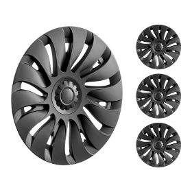 Wheel Rim Cover Hubcaps, 19 in, 2020-2024 Model Y Fully Fit Hubcap with Snap, Guard Tape & Valve Nozzle Hole