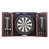 Dartboard and Cabinet Set, Ready-to-Play Bundle Official Size Dartboard Cabinet, Steel Tip Dart Hideaway Cabinet, Features LED Light, Easy Assembly
