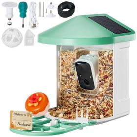 Smart Bird Feeder with Camera, 2K HD AI Identify 10000+ Bird Species, Solar-Powered Bird Watching Camera with Auto Capture & Instant Notify