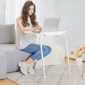 Foldable Tray Table Portable Sofa TV Tray 6 Heights 3 Angles Laptop Desk Adjustable Eating Dinner Coffee for Bed Dorm Home