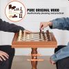 3-IN-1 Chess Checkers Backgammon Table Set, 18 Inch Premium Wooden Chess Table, Deluxe Combo Game Table Furniture Set