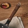 WANGYUANJI 13.4" Cast Iron Wok, Craft Wok Chinese Wok, Flat Bottom Iron Woks with Class Lid, Fry Pan Suitable for Induction, Electric, Gas