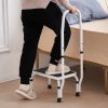 Step Stool 1-Step 330lbs Capacity, 3 Adjustable Height with Handle Steel Step Ladder, Portable Toddler Step Stools for Adults