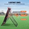 Baseball And Softball Rebounder Net, 3.5 x 4.5 ft 2-in-1 Switch Hitter Pitch Trainer, PitchBack Baseball Pitching Return Trainer Nest