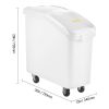 Rice Storage Container, 21Gallon/80L Capacity Large Dog Food Dispenser Bin, Kitchen Ingredient Grain Cereal Flour Bin, Pet food Containers with Wheels