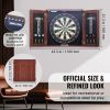 Dartboard and Cabinet Set, Ready-to-Play Bundle Official Size Dartboard Cabinet, Steel Tip Dart Hideaway Cabinet, Features LED Light, Easy Assembly