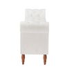 Velvet multifunctional storage rectangular sofa stool - beige