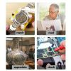 45X Magnifying Glass Handheld Magnifier 3 LED Light Reading Lens Jewelry Loupe