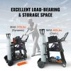 Welding Cart, 3-Tier Welder Cart Heavy Duty with 400 Lbs Weight Capacity, 360° Swivel Wheels, Tank Storage Safety Chains