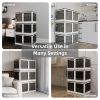 506QT 4-Pack Transparent Stackable Storage Bins with 5 Doors to Open with Wheels