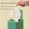 (FST-GRE-EN)Fully automatic mini washing machine baby clothes underwear small washing machine dormitory socks washing machine(Random color)