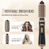 Rotating Hair Dryer Brush, Ionic Hot Air Styling Brush with 1.5" and 2" Ceramic Coated Head, 4 in 1 Hair Dryer Styler and Volumizer