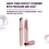 Rechargeable Eyebrow Hair Remover - Portable Electric Eyebrow Trimmer & Painless Epilator Razor Pen with Built-in LED Light for Shaping Brows