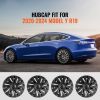 Wheel Rim Cover Hubcaps, 19 in, 2020-2024 Model Y Fully Fit Hubcap with Snap, Guard Tape & Valve Nozzle Hole