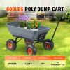 Garden Cart, Durable Poly Dump Cart with Simple Assembly Steel Framework, Versatile Dump Cart with Dual-Function Handle