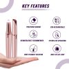 Rechargeable Eyebrow Hair Remover - Portable Electric Eyebrow Trimmer & Painless Epilator Razor Pen with Built-in LED Light for Shaping Brows