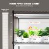 DIY Plant Stand with Grow Light, 6-Tier Large Tall Plant Shelf with 192W 5000K Full Spectrum Grow Lights