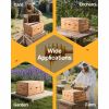 Bee Hive Medium Box Starter Kit, 100% Beeswax Coated Natural Fir Wood, Langstroth Beehive Kit with 10 Frames and Foundations