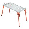 Foldable Welding Table 44" x 21", 500LBS Capacity Welding Workbench with 4-Level Adjustable Height