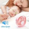 (FST-WED-WD)New desktop small fan Rechargeable desktop fan Portable office student dormitory home mini fan Mute(Random color)