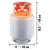 Refrigerant Recovery Tank, 50 LBS Capacity, 400 psi Portable Cylinder Tank with Y-Valve for Liquid/Vapor
