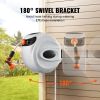 Retractable Hose Reel, 65 ft x 5/8 inch, 180° Swivel Bracket Wall-Mounted, Garden Water Hose Reel with 9-Pattern Nozzle, Automatic Rewind