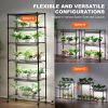 DIY Plant Stand with Grow Light, 6-Tier Large Tall Plant Shelf with 192W 5000K Full Spectrum Grow Lights