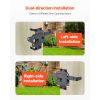 Self-Locking Gate Latch, Metal Heavy Duty Automatic Gravity Lever, Door Latch Hardware with Multiple Lock Holes, Matte Powder Coating Finish