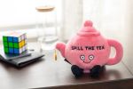 "Spill the Tea" Plush Teapot Soft Cuddly Toy Funny Cute