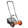 Push Reel Lawn Mower 14 inch, 5 Blades Manual Push Mower No Motor, 0.6-1.75 in Adjustable Cutting Height