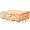Bee Hive Medium Box Starter Kit, 100% Beeswax Coated Natural Fir Wood, Langstroth Beehive Kit with 10 Frames and Foundations